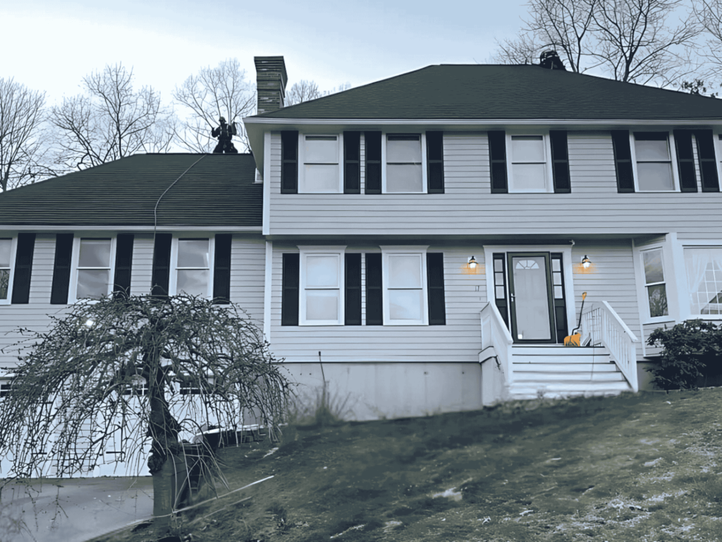 A newly installed modern window, improving energy efficiency and home appeal in Medford, MA.