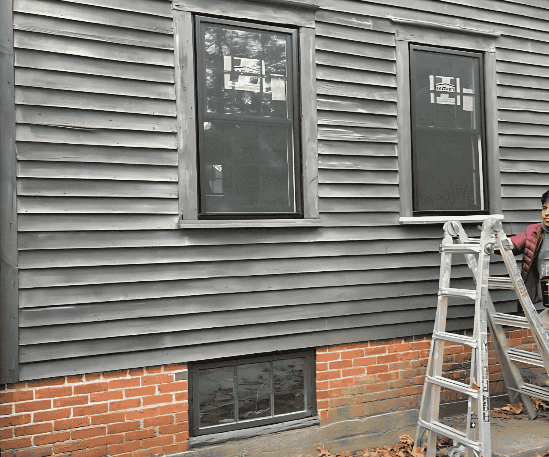 Newly installed energy-efficient windows on a home in Salem, MA, by D&G Exteriors.