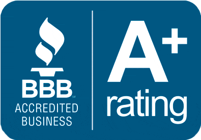 BBB Accredited Business A+ rating badge