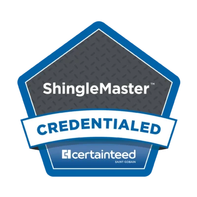 CertainTeed ShingleMaster Credentialed roofing contractor badge