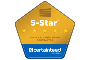 D&G Exteriors is Certainteed 5-Star siding contractor certified.